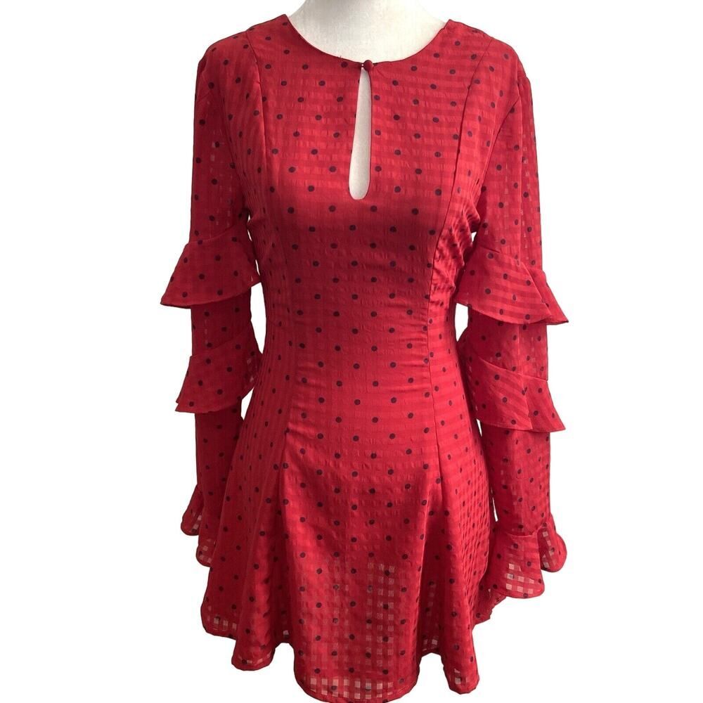 Tularosa Eloise Mini Dress Red Polka Dot Size XS